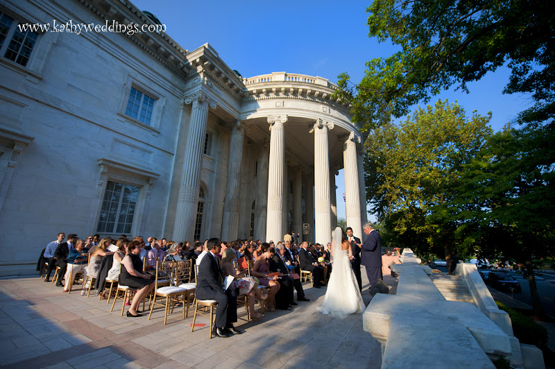 Wedding ceremony outside in Washington DC